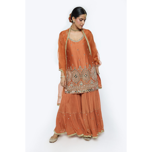 Ira Kurta Set - Burnt Orange