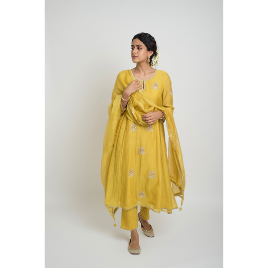 Ambar Kurta Set - Yellow