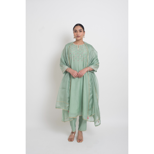 Aarohi Kurta Set - Light Teal