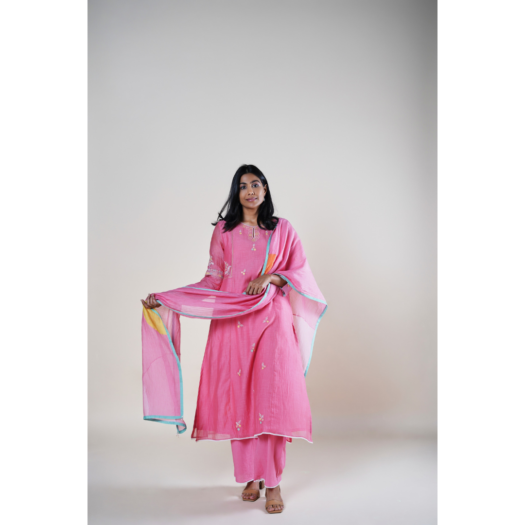 Ruhiya Kurta Set - Pink