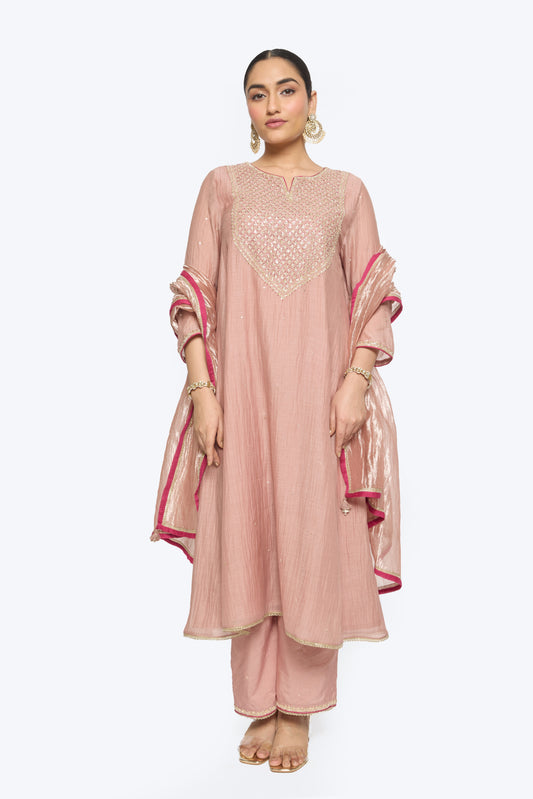 Tara Kurta Set - Tea Rose