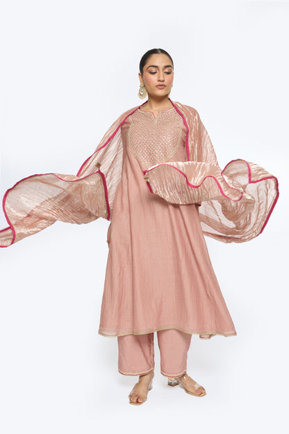 Tara Kurta Set - Tea Rose