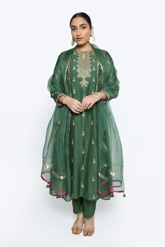 Diya Kurta set - Green