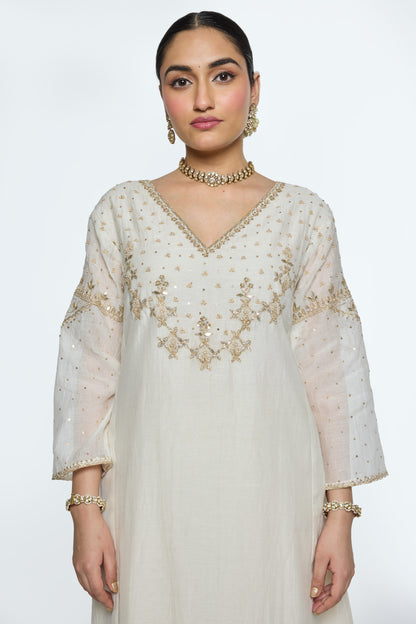 Falak Kurta Set - White