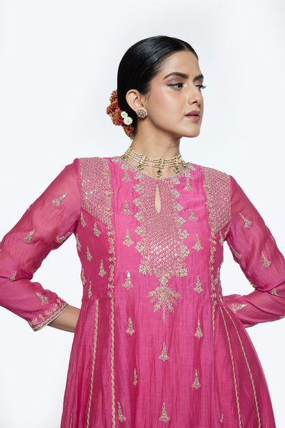 Diya Kurta set - Pink