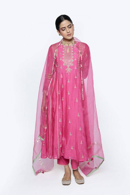 Diya Kurta set - Pink