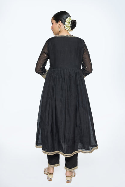 Rewa Kurta Set - Black
