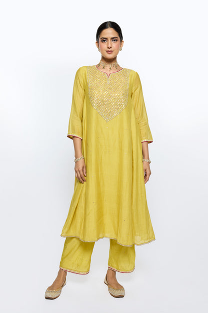 Tara Kurta Set - Yellow