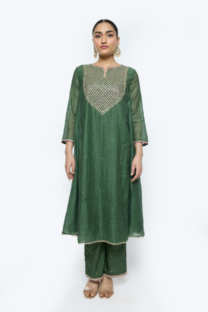 Tara Kurta Set - Green