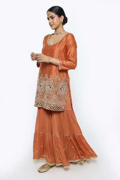 Ira Kurta Set - Burnt Orange