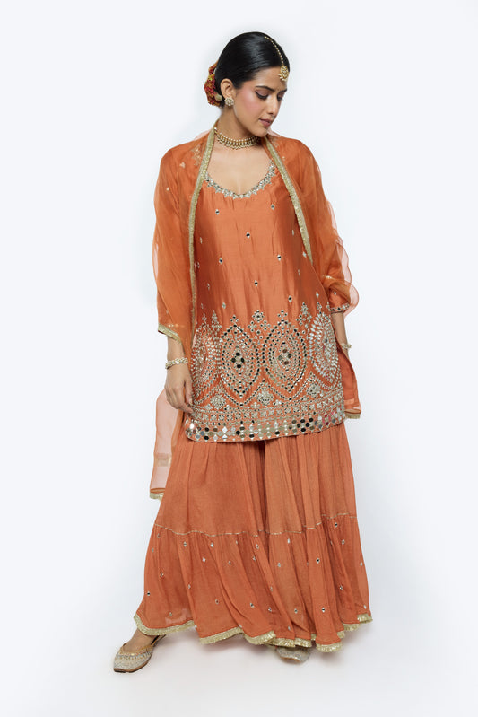 Ira Kurta Set - Burnt Orange